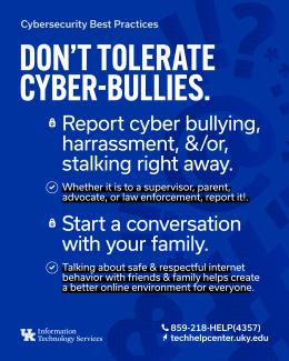 Don't Tolerate Cyber-Bullies