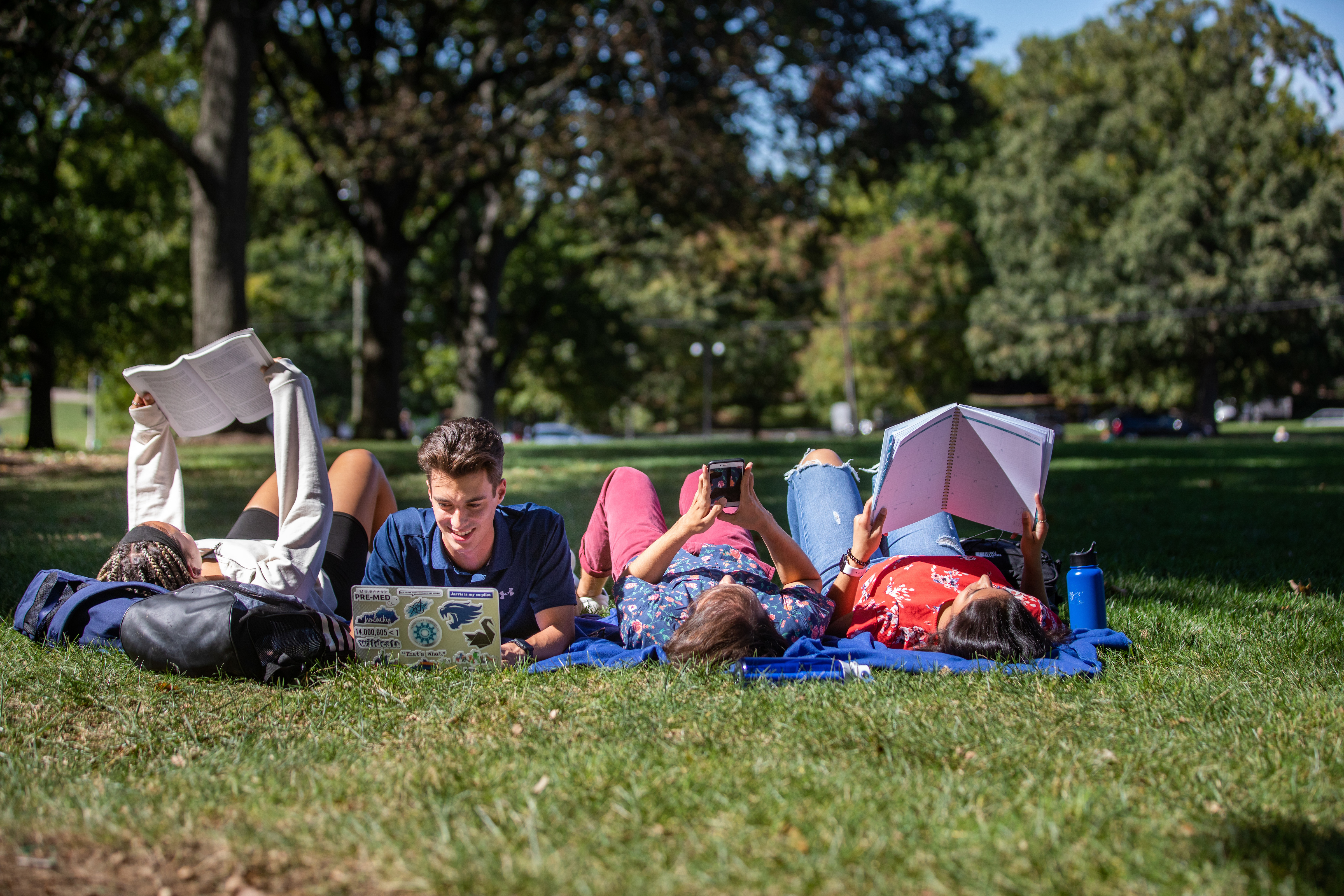 students outside