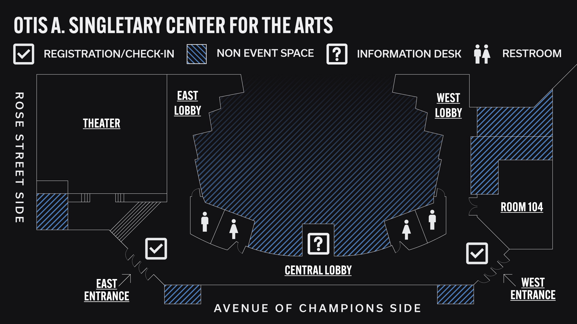 OTIS A. SINGLETARY CENTER FOR THE ARTS MAP