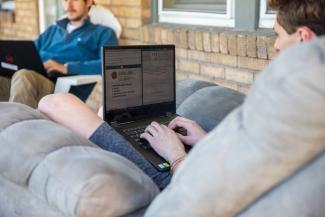 student on laptop