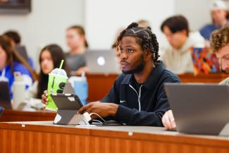 student in class