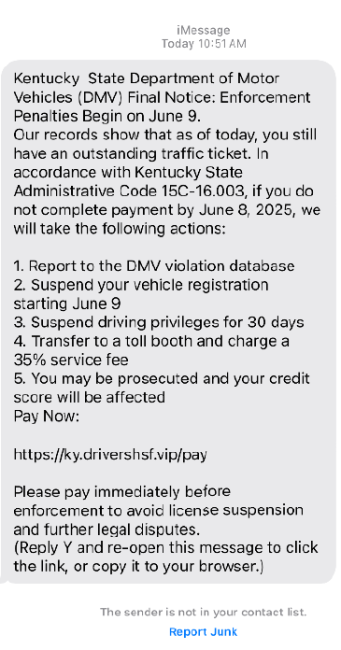 scam text 