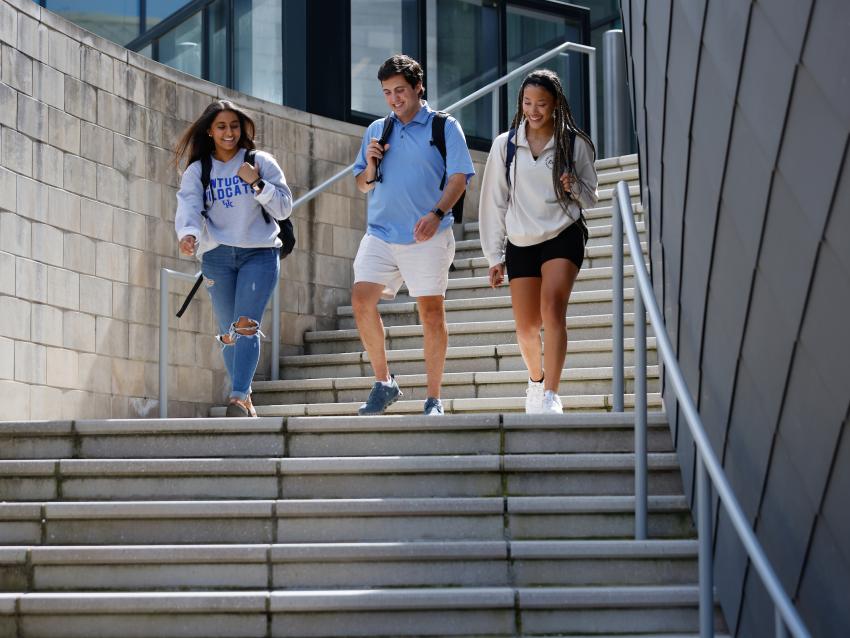 students outside